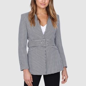 Madison The Label belted houndstooth blazer medium